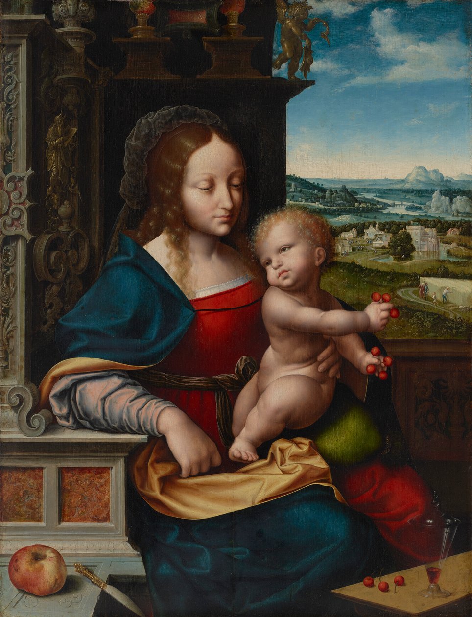 Die Madonna der Kirschen von Joos van Cleve