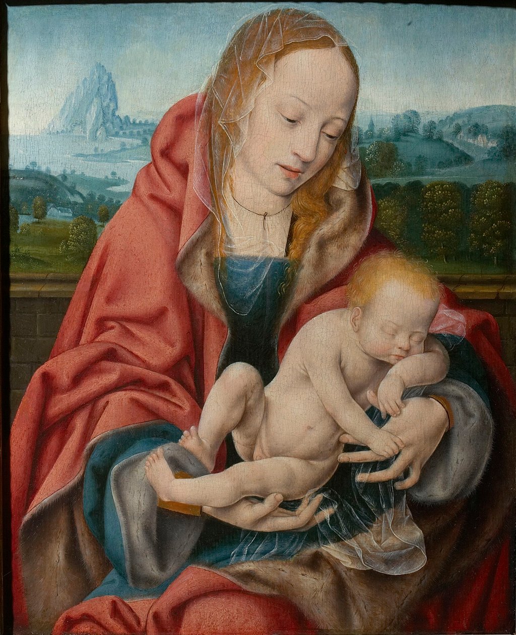 Die Jungfrau mit dem schlafenden Kind von Joos van Cleve