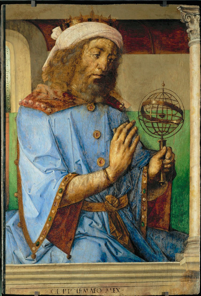 Claudius Ptolemäus, griechischer Astronom und Geograph von Joos van Gent (fl.1460 75)