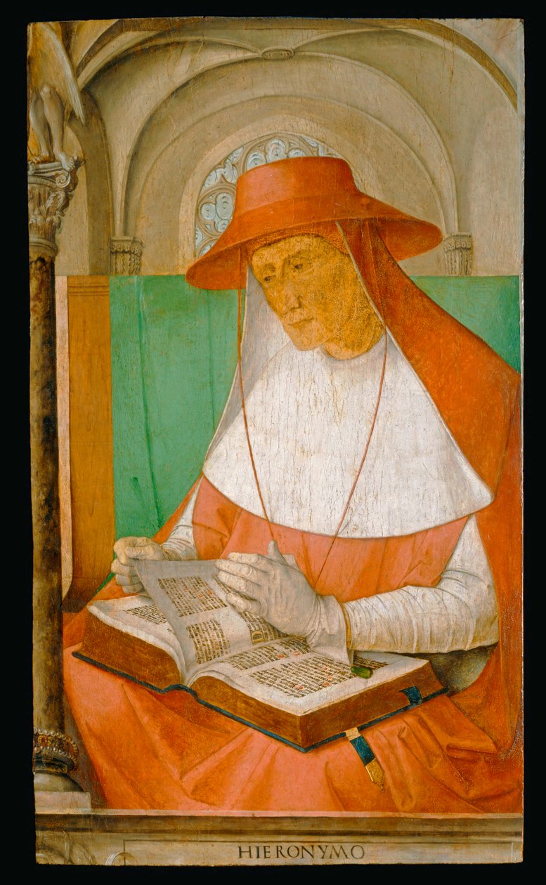 Hieronymus, Heiliger, Kirchenvater von Joos van Gent (fl.1460 75)