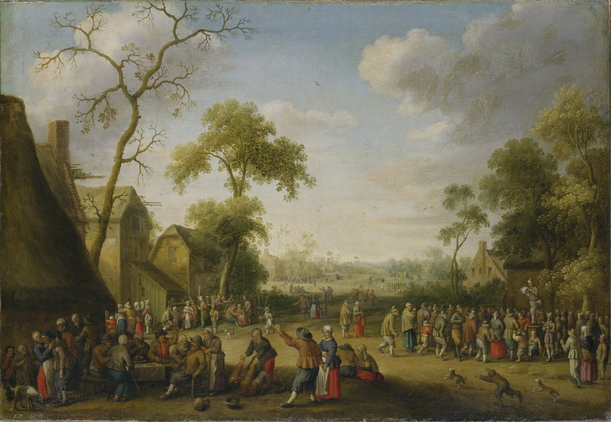 Dorfszene, 1637 von Joost Cornelisz. Droochsloot