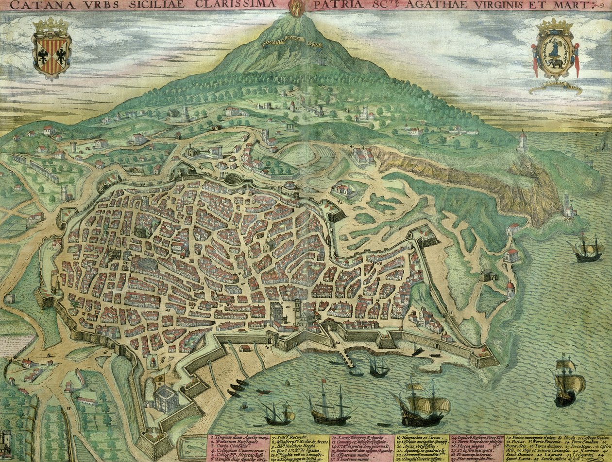 Karte von Catania, aus 