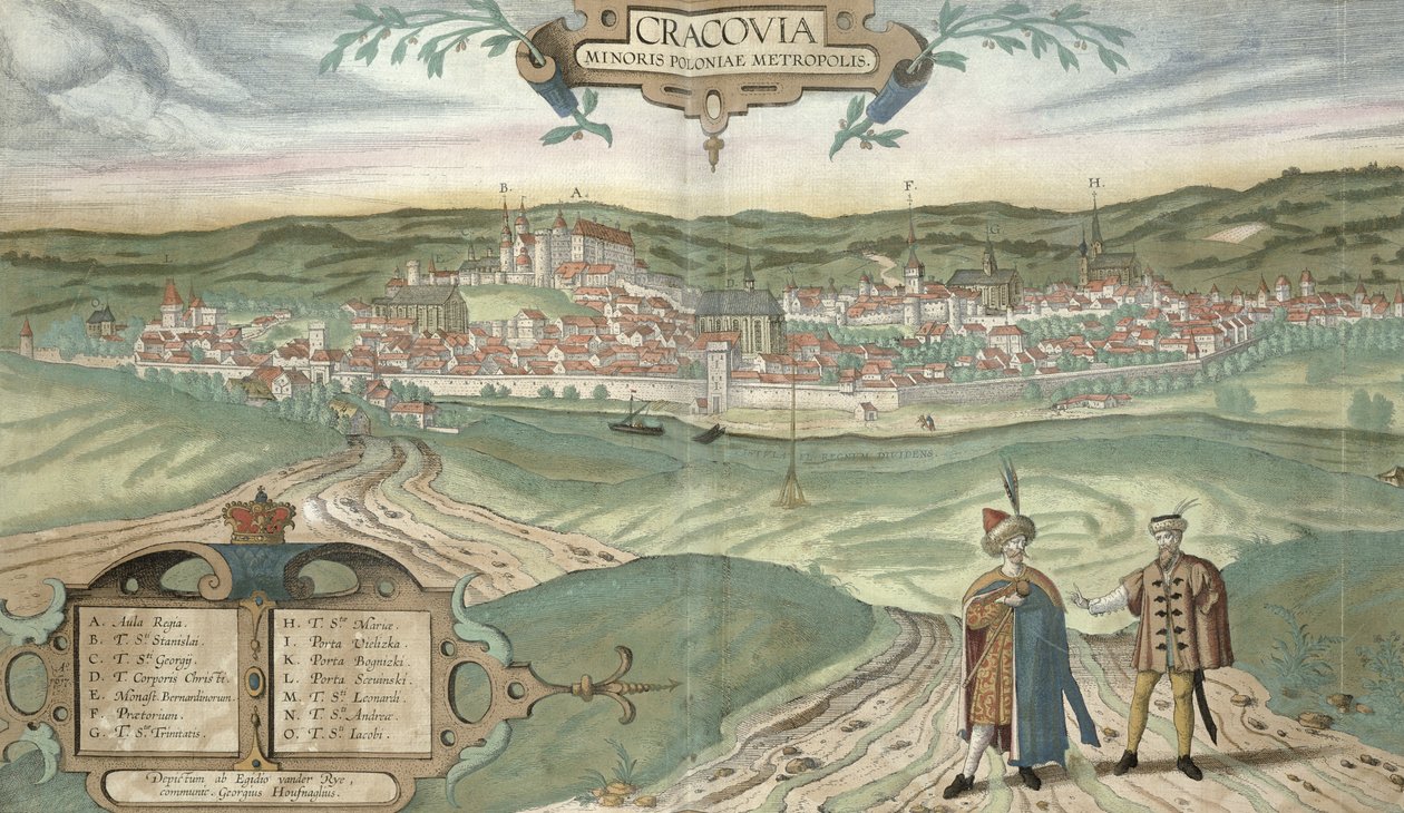 Karte von Krakau, aus 