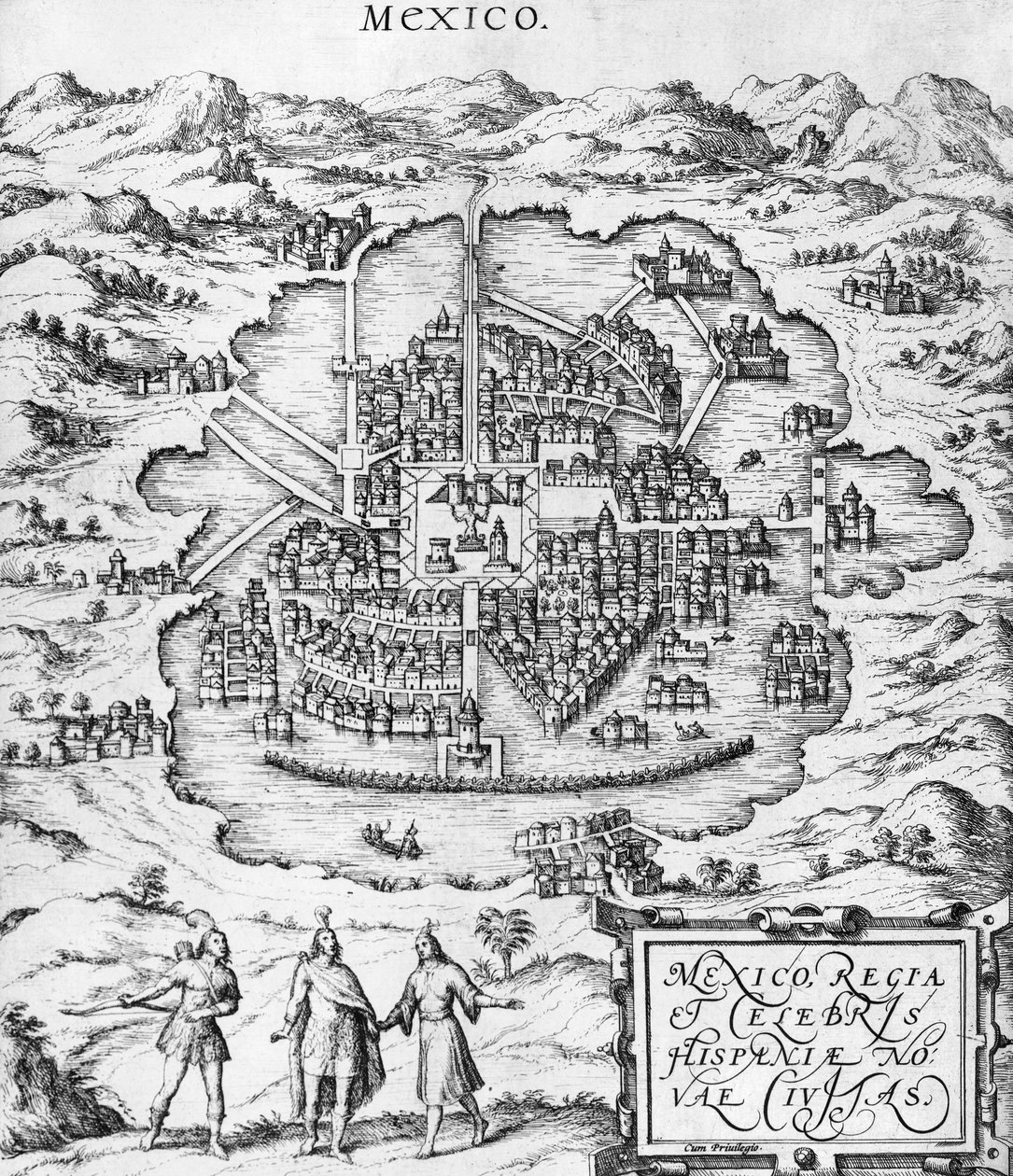 Karte von Mexiko, Illustration aus 