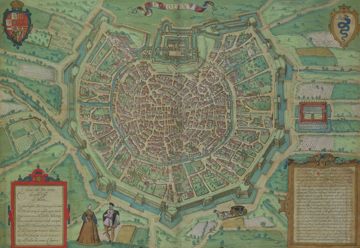 Karte von Mailand, aus 