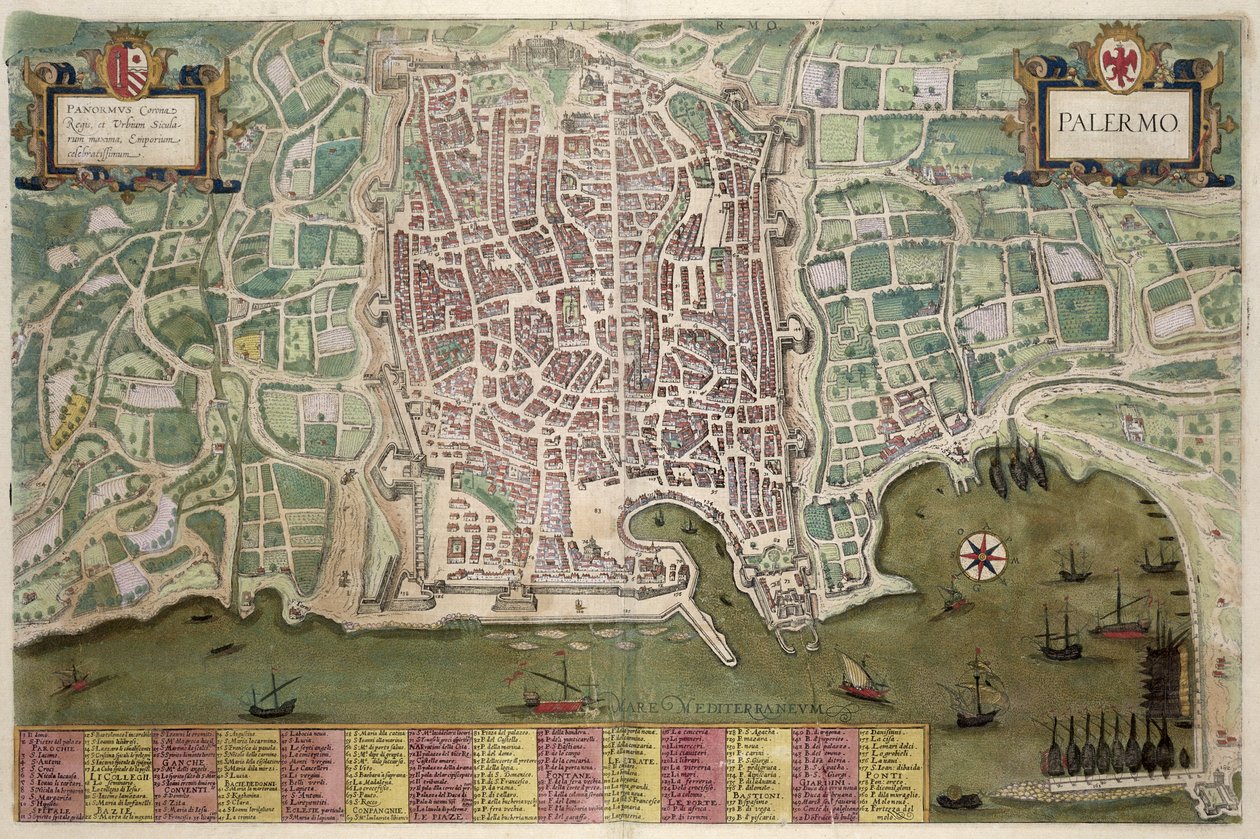Karte von Palermo, aus 