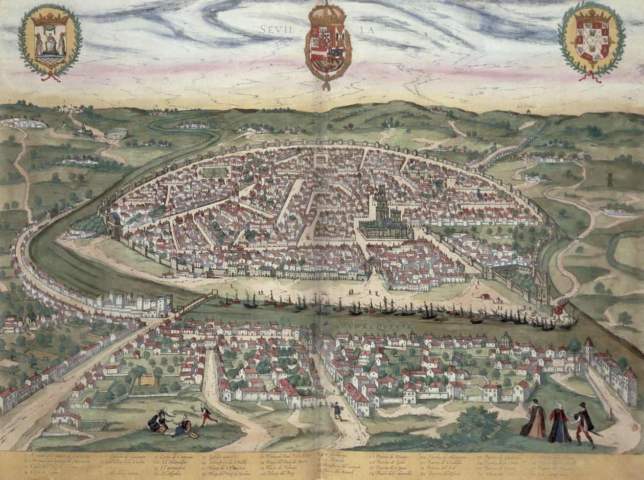 Karte von Sevilla, aus 