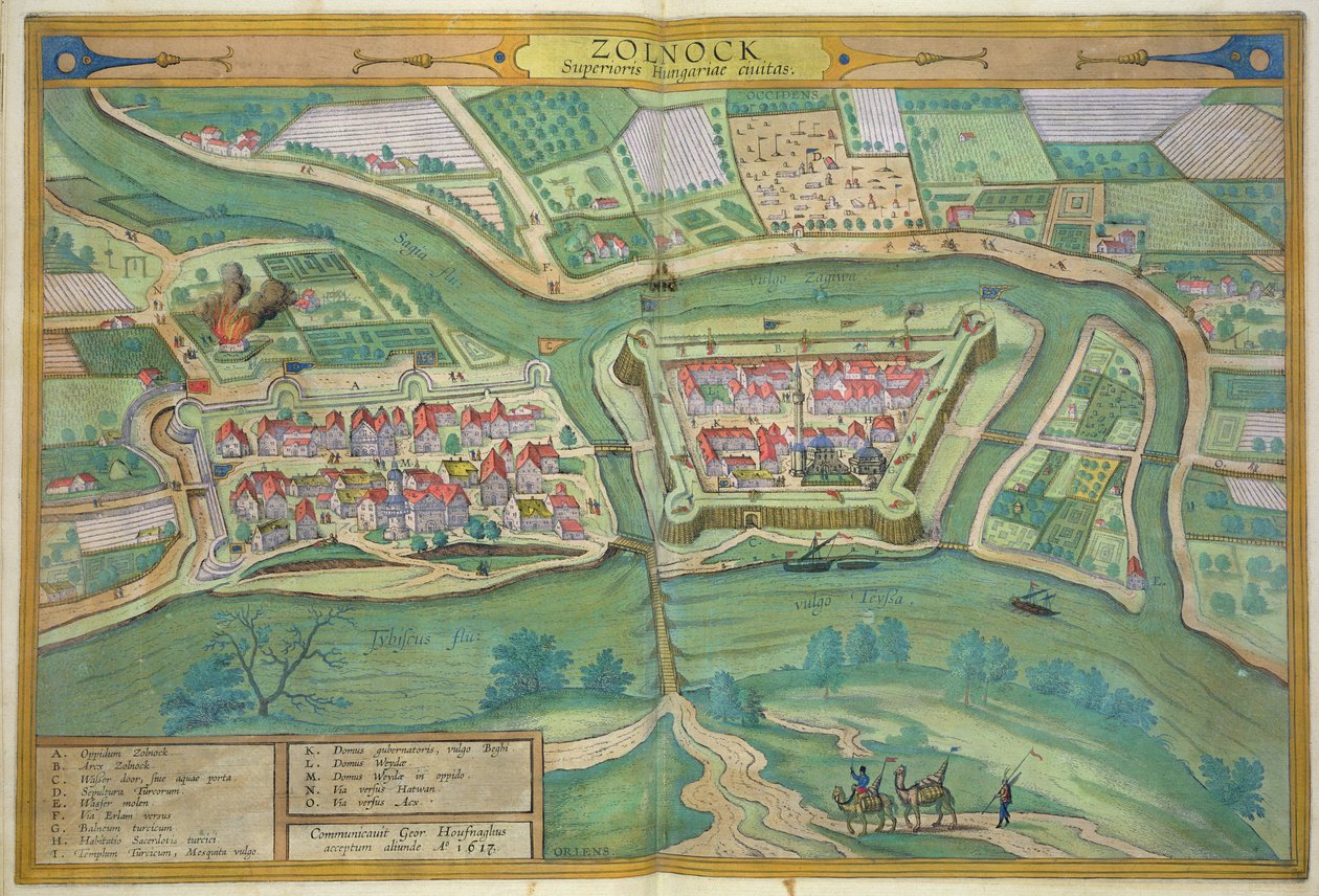 Karte von Szolnok, aus 
