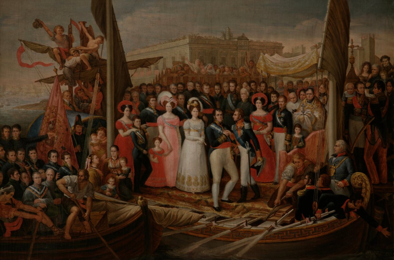 Landung von Ferdinand VII. in El Puerto de Santa María von José Aparicio