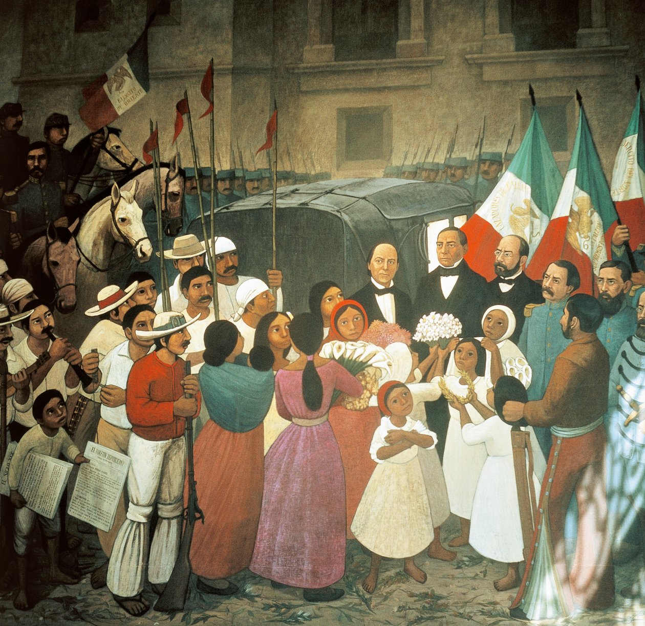 Die Ankunft von Benito Juarez, 25. Juli von José Clemente Orozco