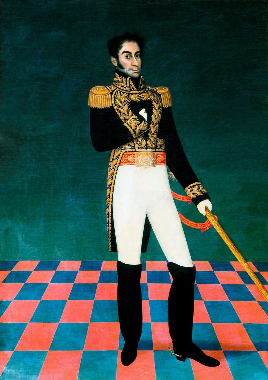Porträt des venezolanischen Politikers und Militärs Simon Bolivar von José Gil de Castro