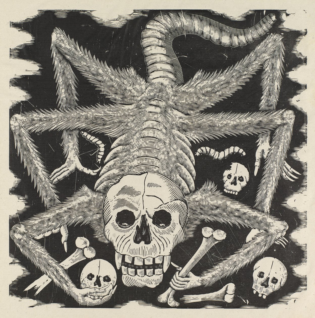 Calavera huertista, ca. 1914, gedruckt 1930 von José Guadalupe Posada