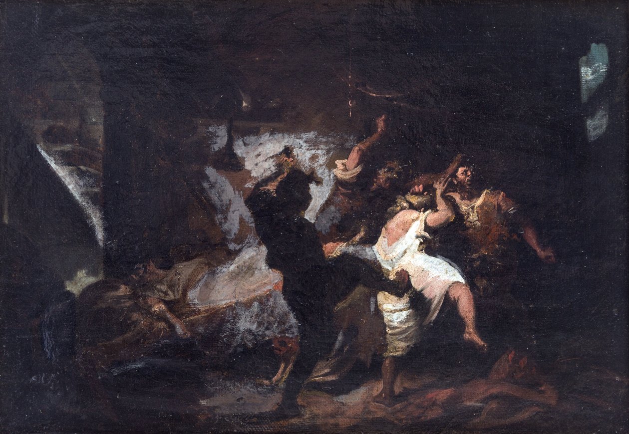 Szene aus Don Quijote von Cervantes von José Jiménez Aranda
