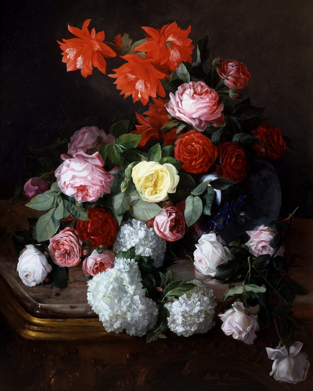 Stillleben mit Blumen von José María Bracho Murillo