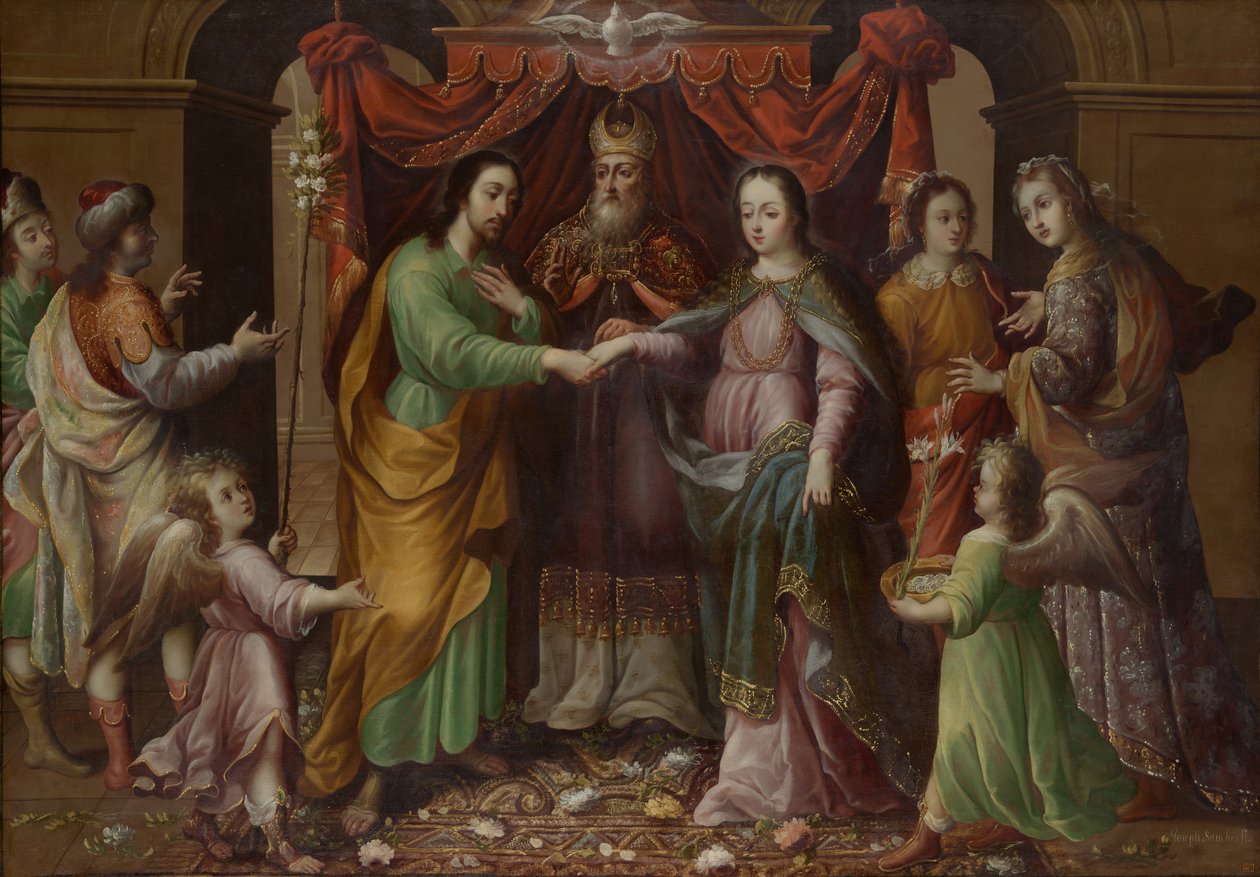 Die Hochzeit der Jungfrau, ca. 1690 von José Sánchez