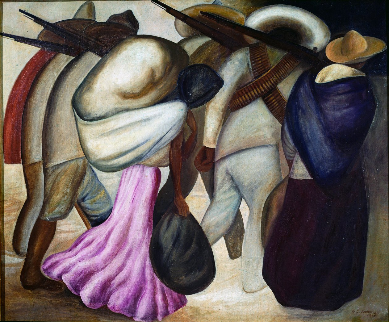 Las soldaderas Die Soldatinnen, Gemälde von Jose Clemente Orozco (1883-1949) von José Clemente Orozco