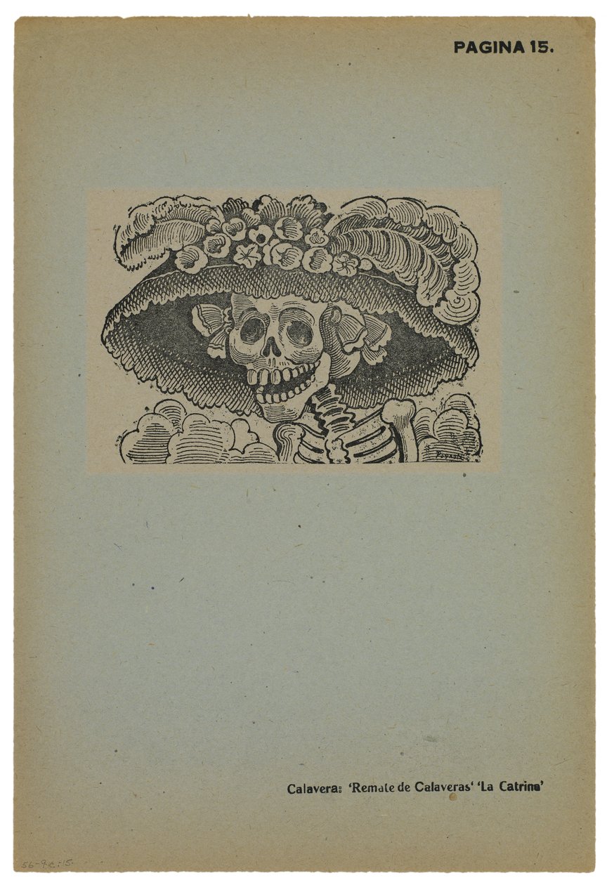 Calavera de la Catrina, ca. 1910, gedruckt 1943 von José Guadalupe Posada