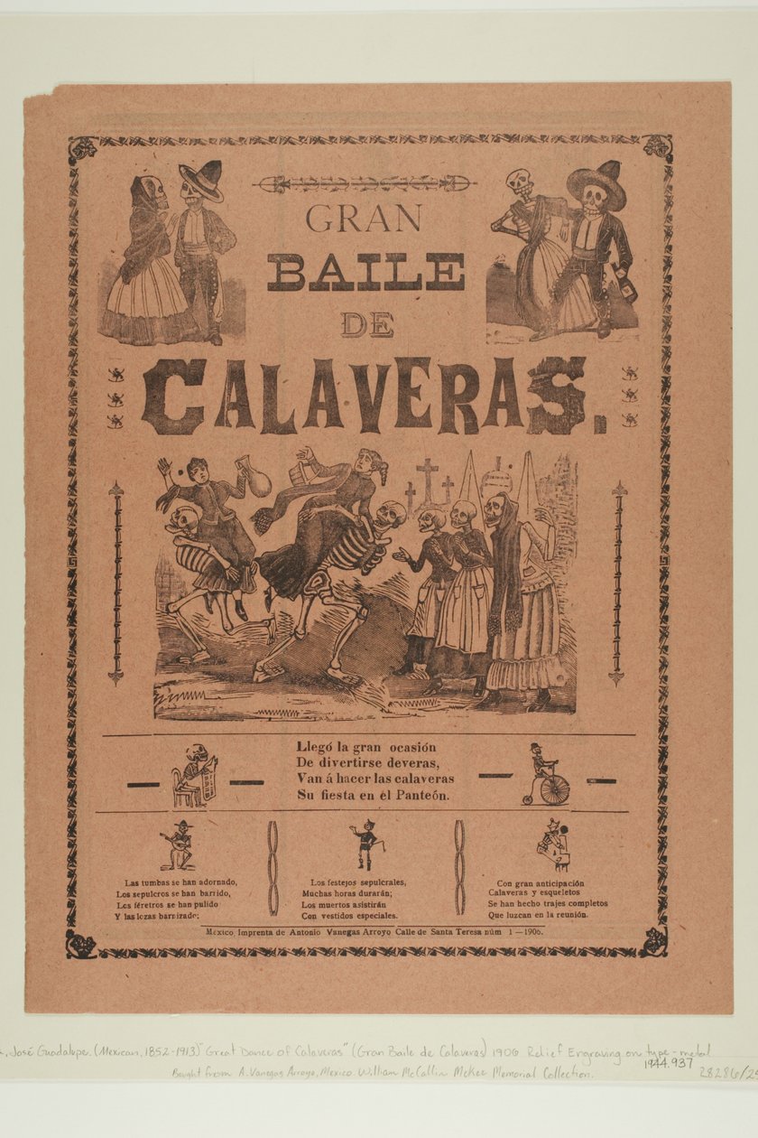 Großer Ball der Calaveras von José Guadalupe Posada