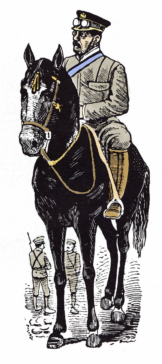 Die mexikanische Revolution (1910-1920): Porträt von Victoriano Huerta (1854-1916). Xylographie von Jose Guadalupe Posada (1852-1913) von José Guadalupe Posada