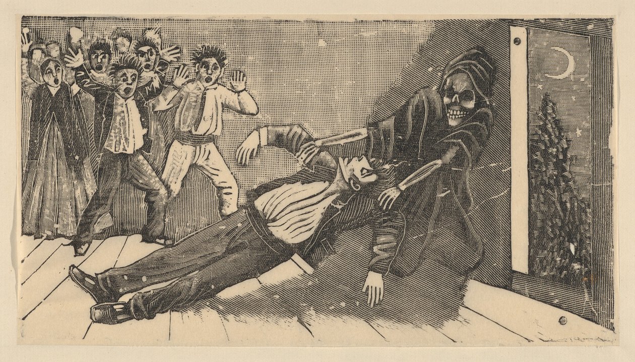 Die Erscheinung des Geistes von Don Juan Manuel an Pachita la Alfajorera von José Guadalupe Posada