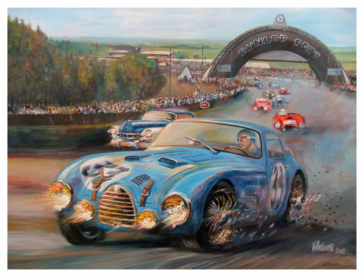 Juan Manuel Fangio in Le Mans 1950 Gordini Typ 18S von Jose Maria Villafuerte