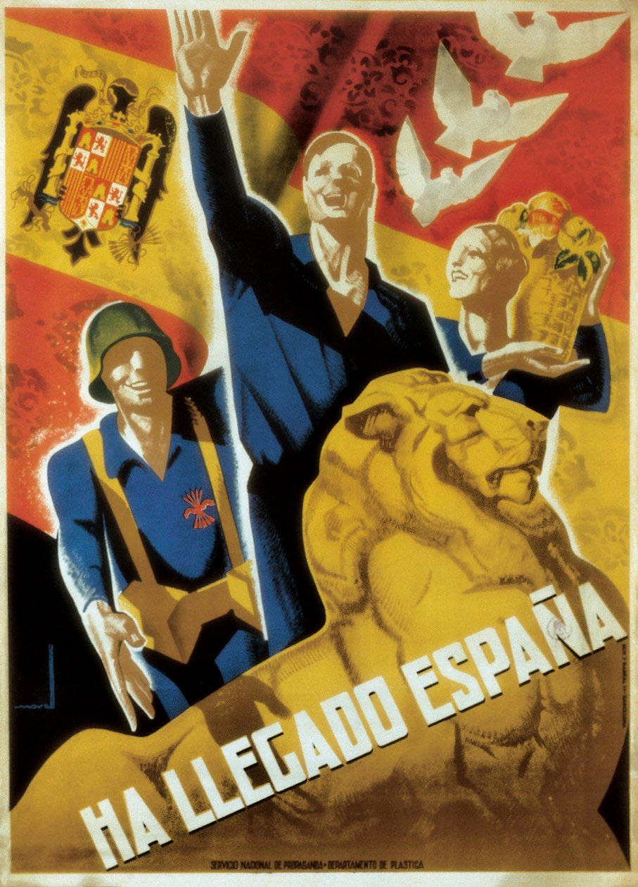 Spanischer Bürgerkrieg (1936-1939): Spanien ist angekommen, ca. 1936-39 (Plakat) von Jose Morell