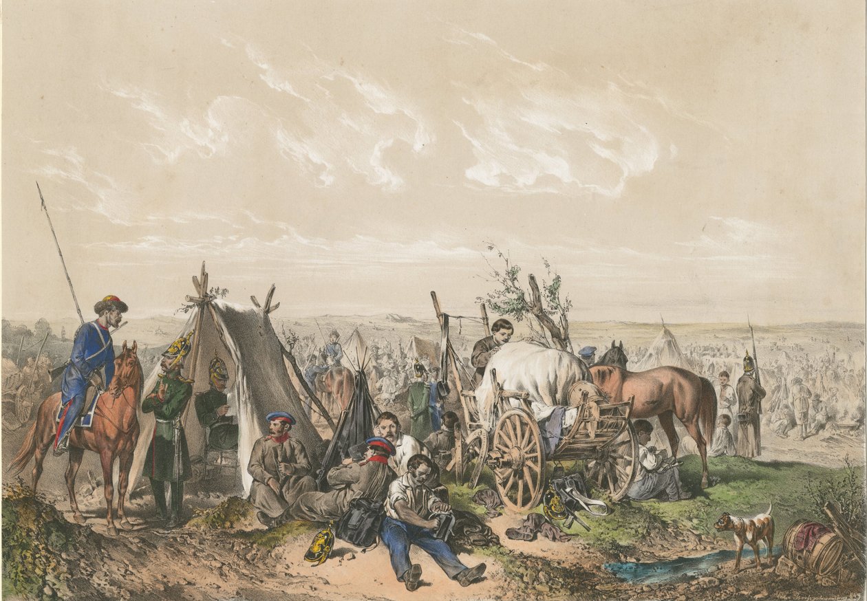 Eine Szene aus dem Unabhängigkeitskrieg in Ungarn 1849, ca. 1849 von Josef Anton Strassgschwandtner