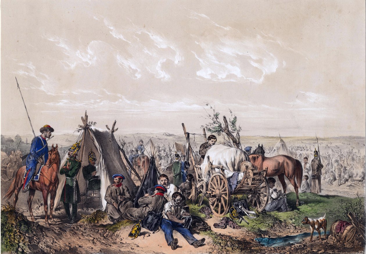 Eine Szene aus dem Unabhängigkeitskrieg in Ungarn 1849 von Josef Anton Strassgschwandtner