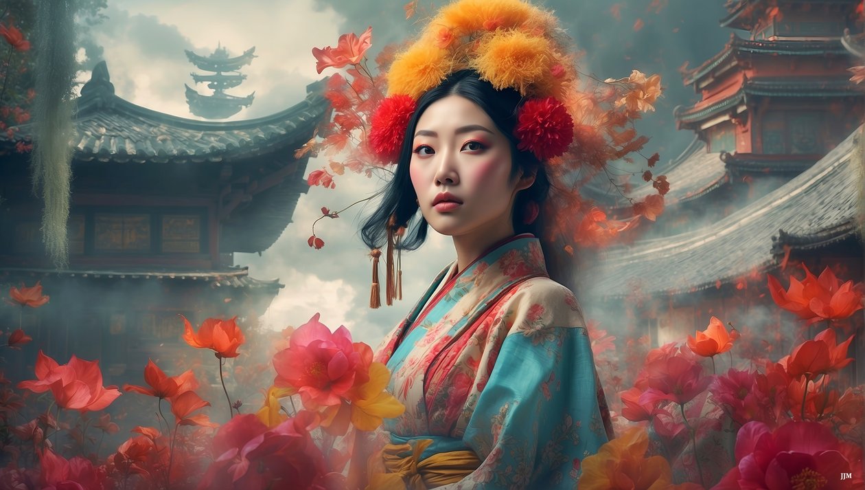 Traumhafte Szene - Japanisch 05 von Josef Johann Michel