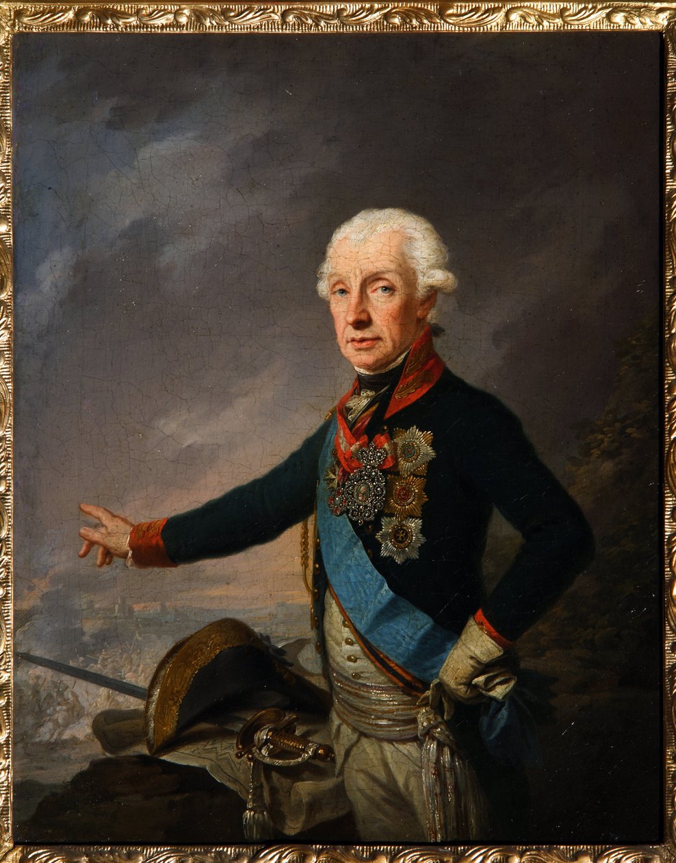 Porträt des Feldmarschalls Generalissimus Prinz Alexander Suworow (1729-1800) von Josef Kreuzinger