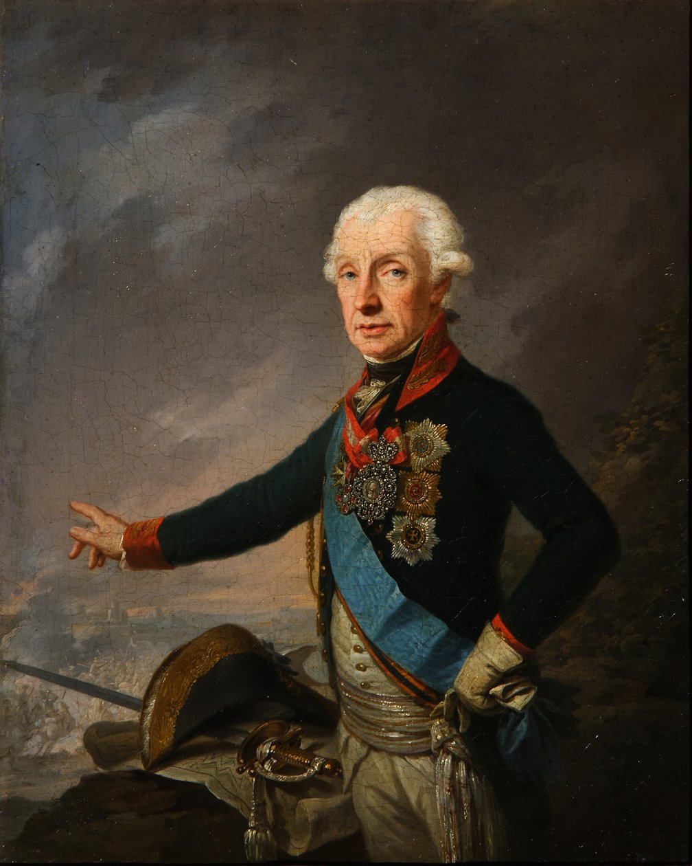 Porträt von Feldmarschall Generalissimus Prinz Alexander Suworow 1729-1800, 1799 von Josef Kreuzinger