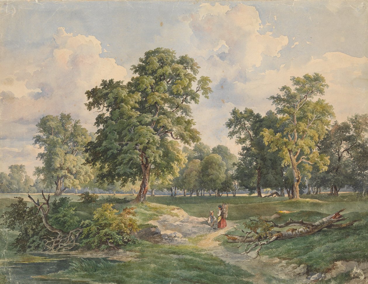 Große Parklandschaft, Laxenburg von Josef Kriehuber