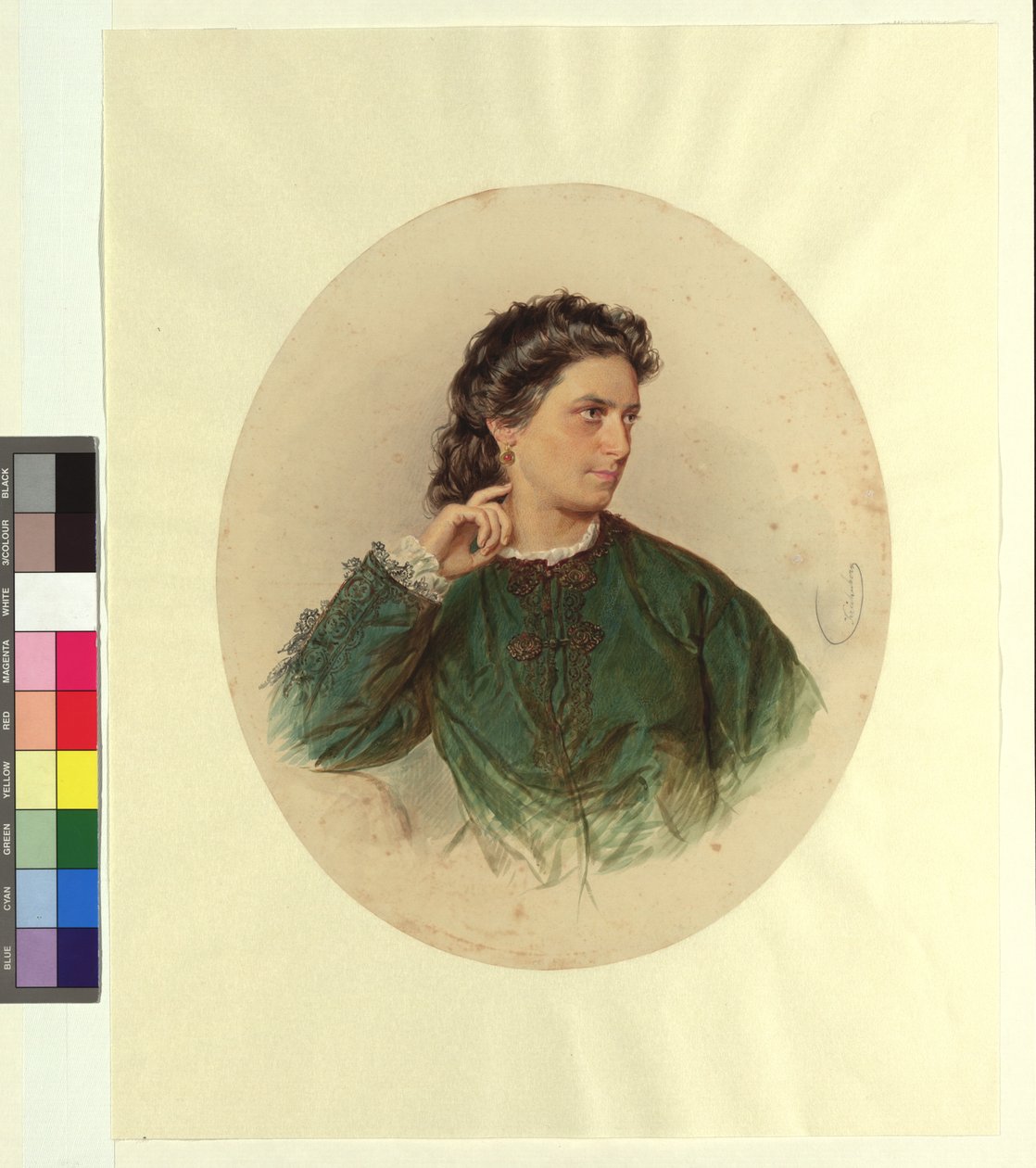 Karoline (?) Jagemann, Schwester des Malers Ferdinand Jagemann. von Josef Kriehuber