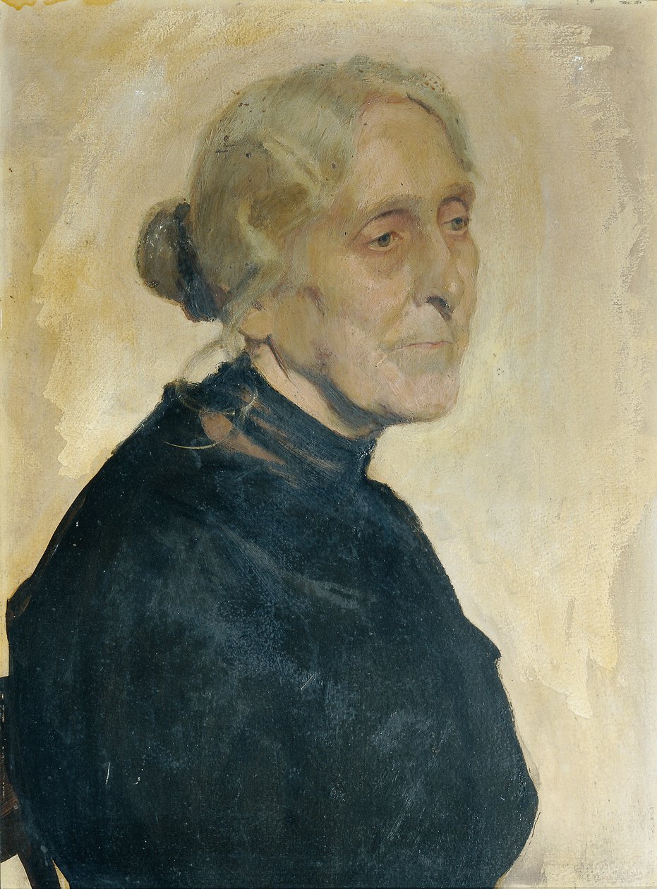 Porträt einer alten Dame von Josef Wawra