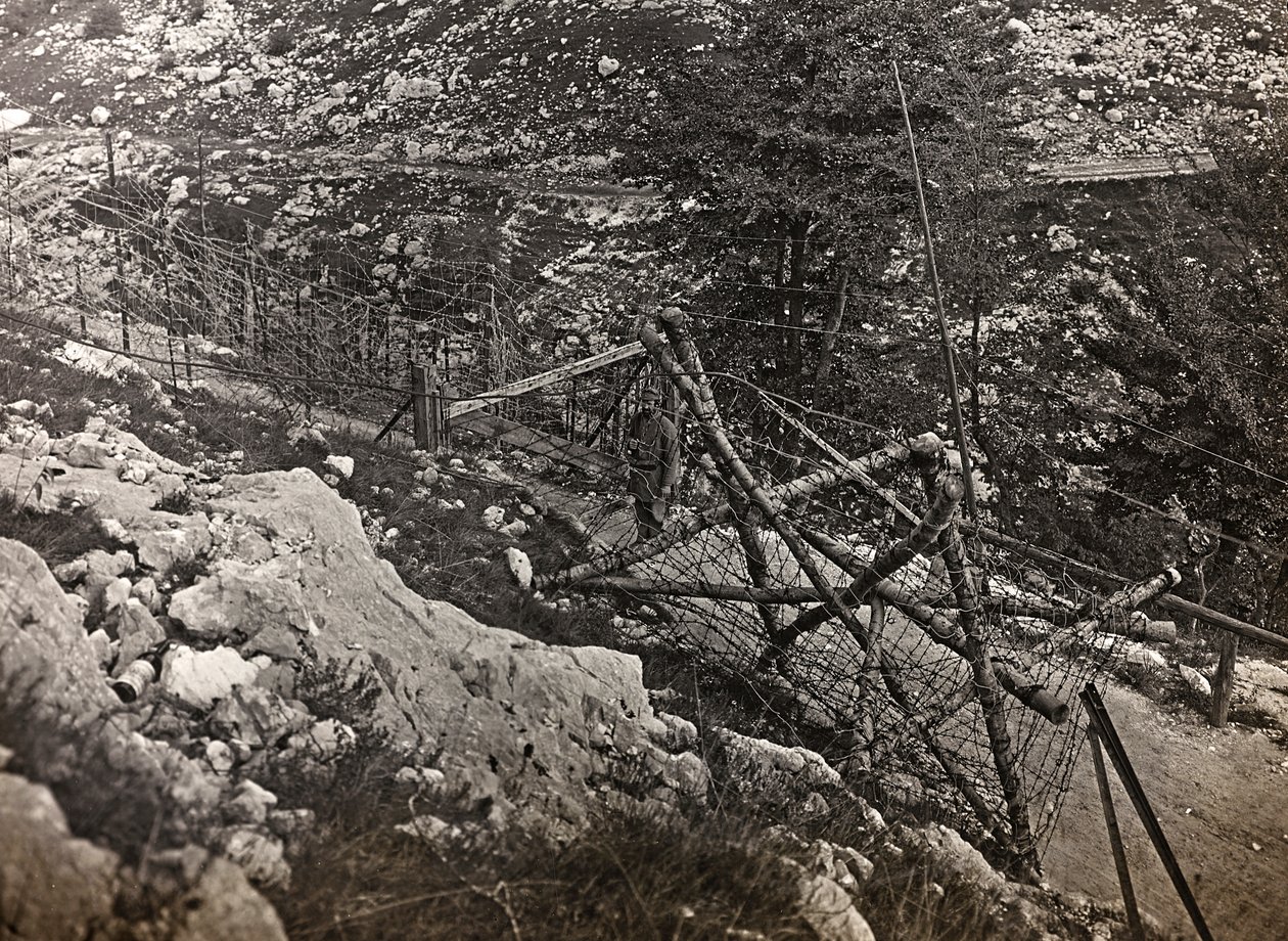 Album "Meine weltkriegs - Erinnerungen Südwestfront (Kärnten, Italien, Südtirol) 31/03/1915-12/11/1918 - Josef Zohles Wien": Stacheldraht von Josef Zohles