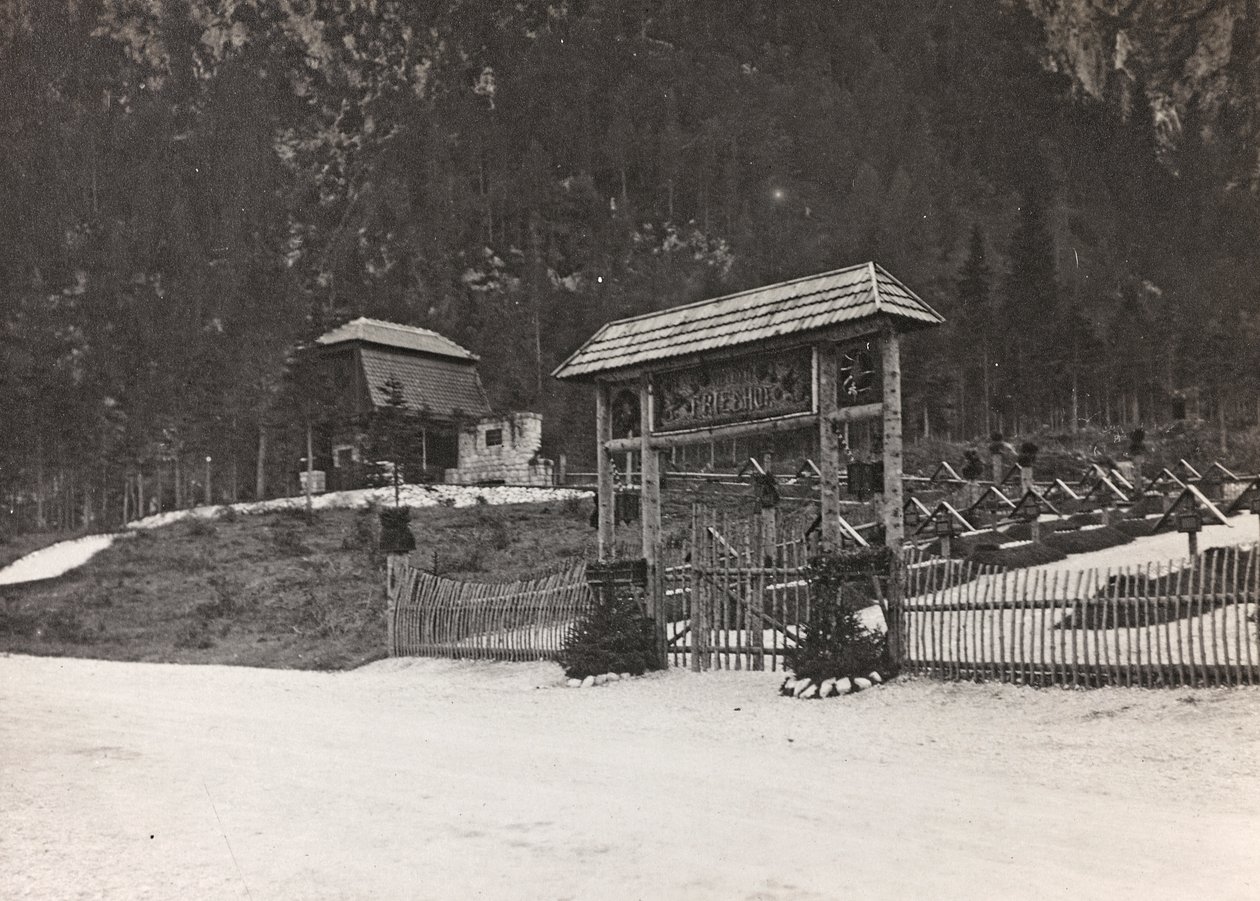 Album "Meine weltkriegs - Erinnerungen Südwestfront (Kärnten, Italien, Südtirol) 31/03/1915-12/11/1918 - Josef Zohles Wien": Militärfriedhof in Seisse von Josef Zohles