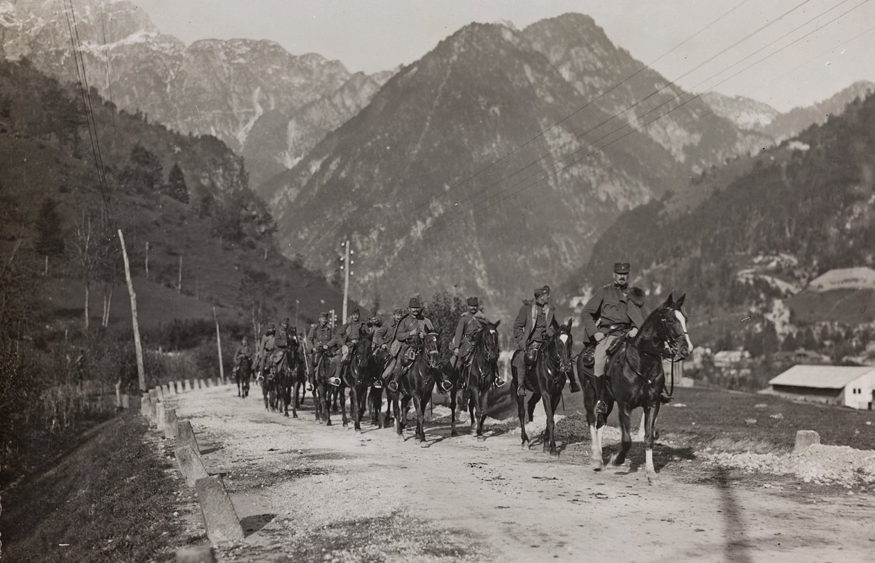 Album "Meine weltkriegs - Erinnerungen Südwestfront (Kärnten, Italien, Südtirol) 31/03/1915-12/11/1918 - Josef Zohles Wien": Soldaten der Kavallerie von Josef Zohles