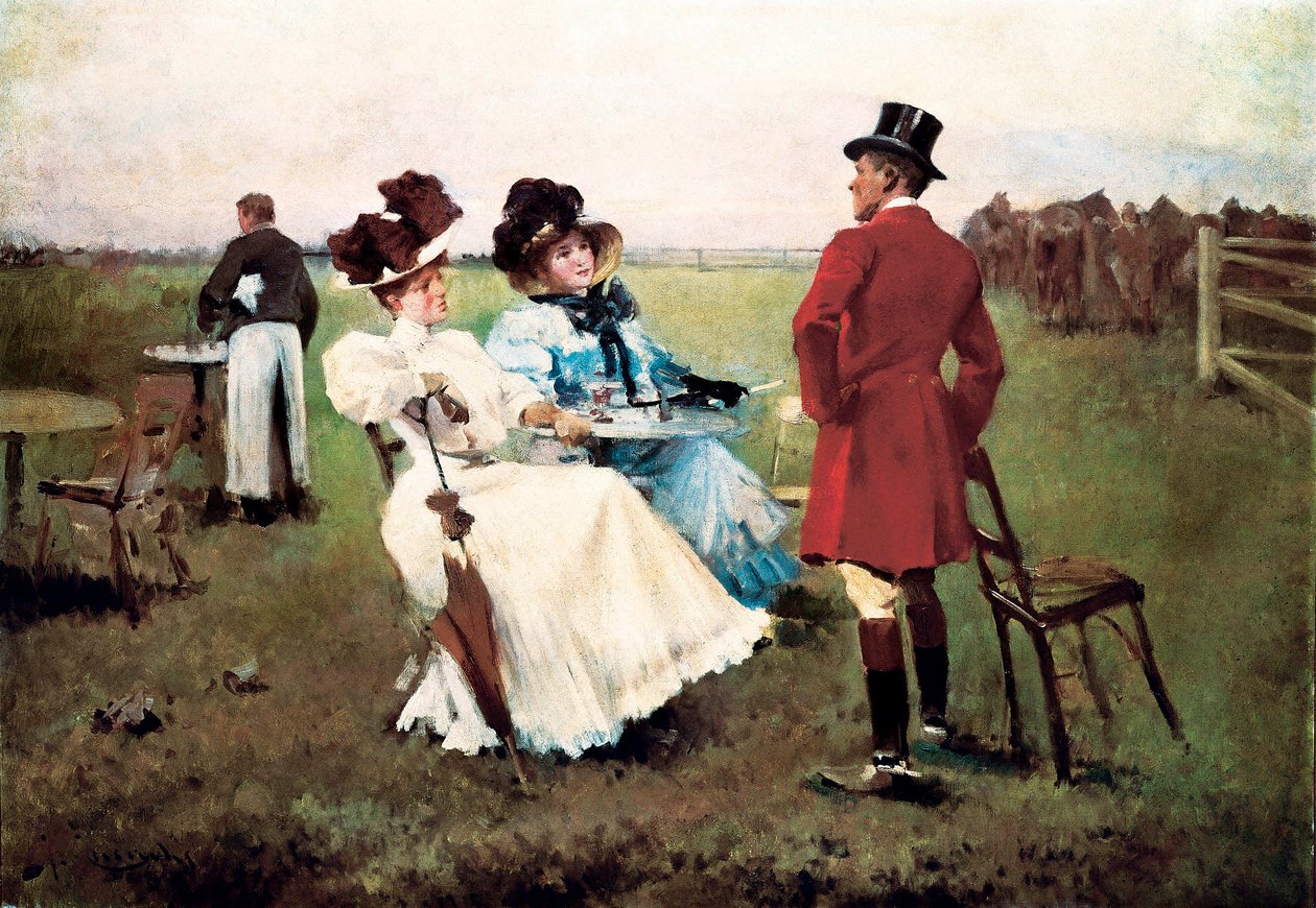 "Tag in der Kampagne". Gemälde von Josep Cusachs i Cusachs (1851-1908). Barcelona. Kloster Montserrat. Museum von Montserrat. von Josep Cusachs y Cusachs