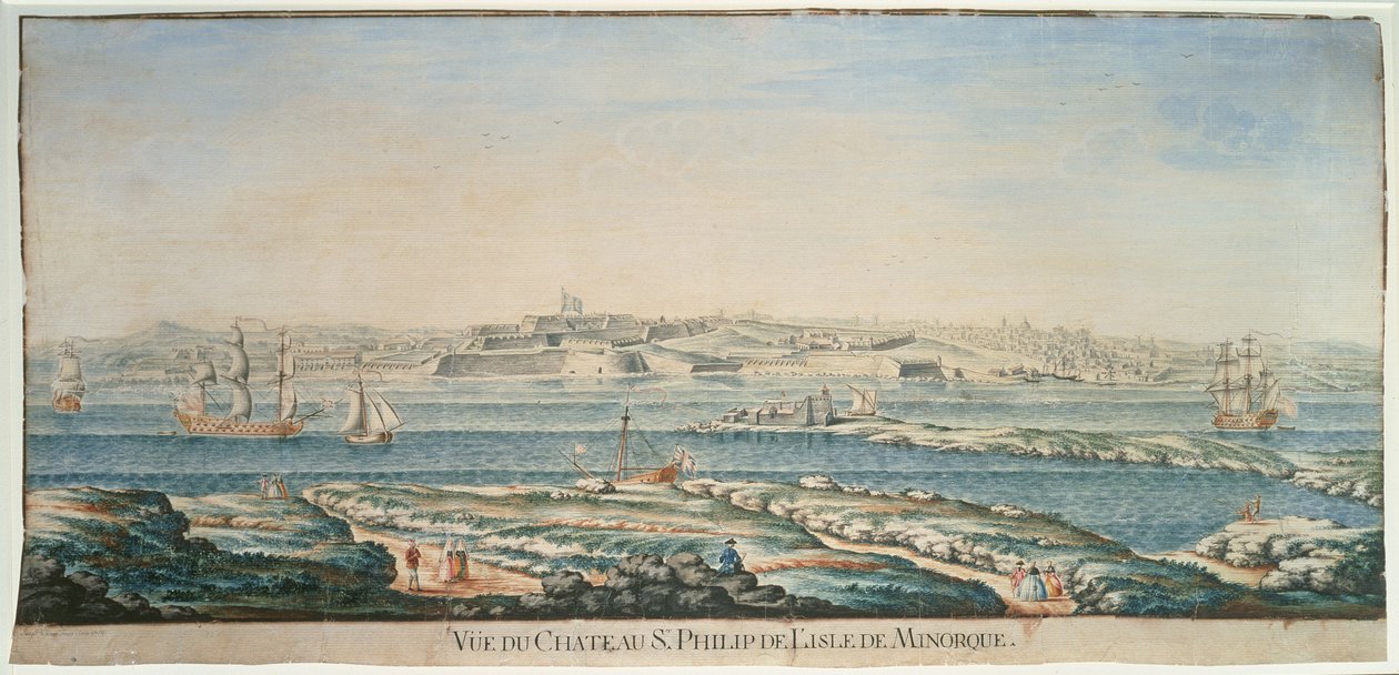 Ansicht von Schloss St. Philip, Menorca von Joseph Chiesa