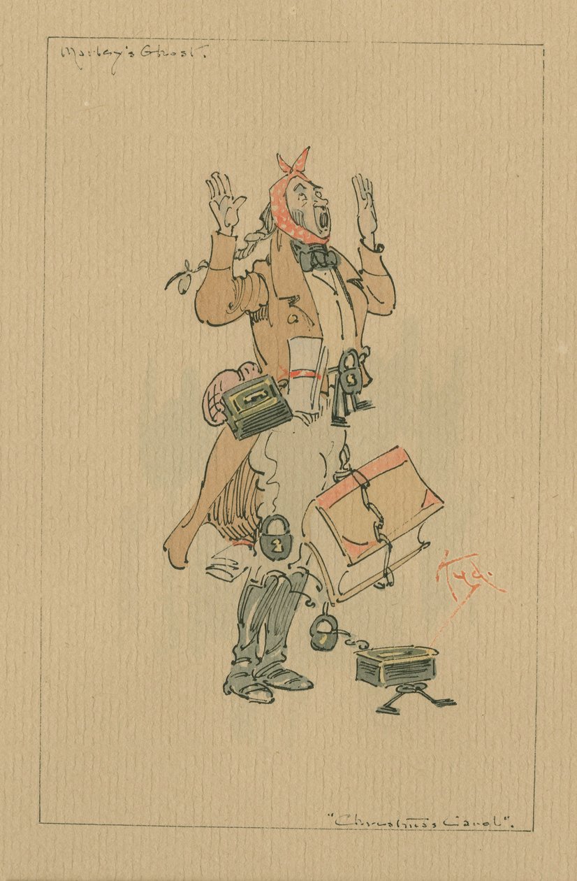 Marleys Geist - Eine Weihnachtsgeschichte, ca. 1920er von Joseph Clayton Clarke