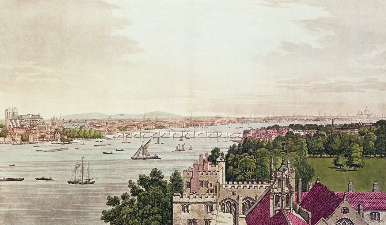 Ansicht von London von Lambeth, gestochen von J.C. Stadler, 1795 von Joseph Farington