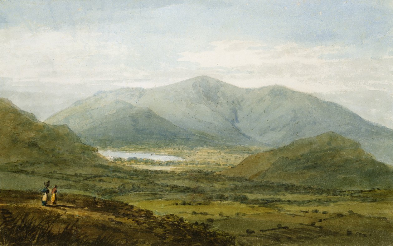 Skiddaw vom Newlands Valley, Bassenthwaite Lake in der Ferne von Joseph Mallord William Turner