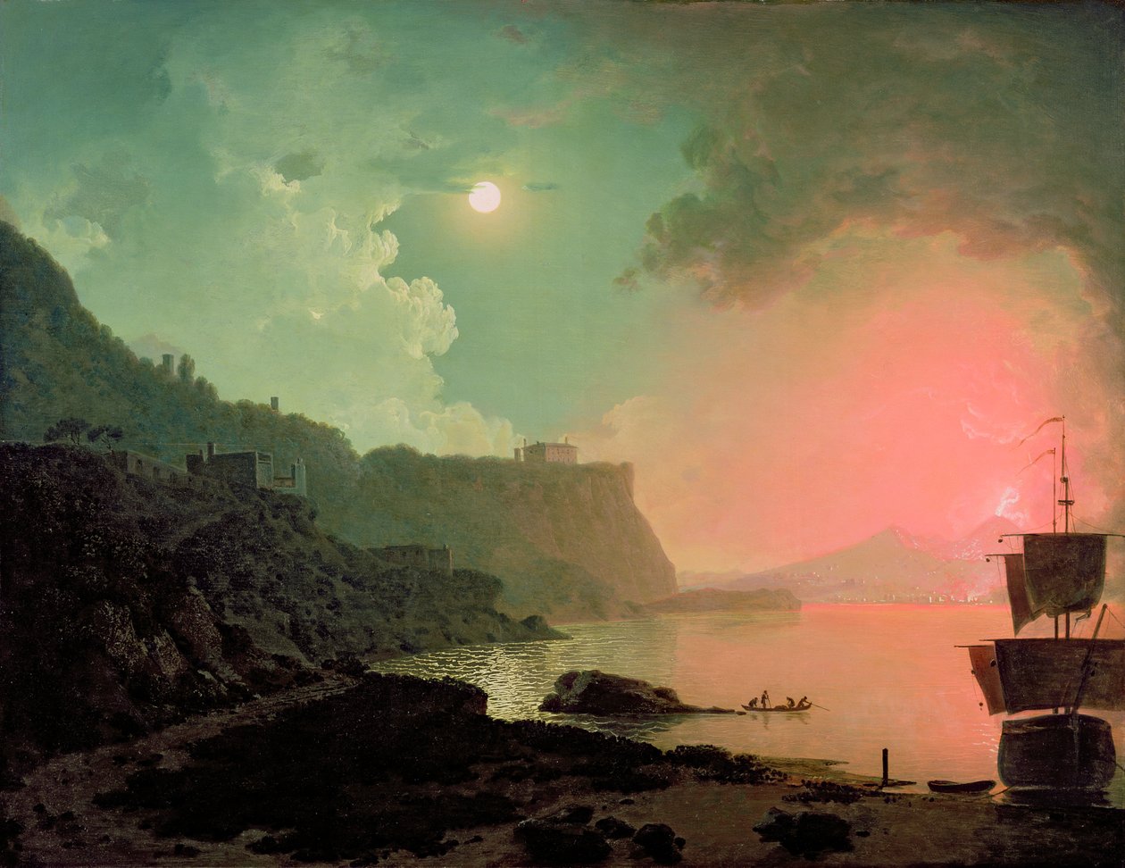 Vesuv von Posillipo, ca. 1788 von Joseph Wright of Derby