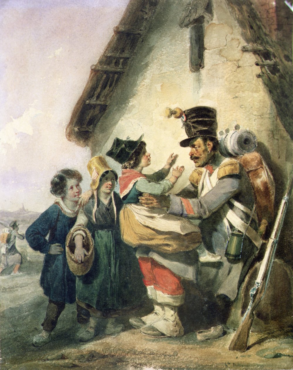 Die Rückkehr des Soldaten von Joseph Louis Hippolyte Bellange