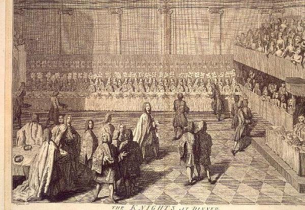 Die Ritter des Ordens des Bades bei einem Dinner zu Ehren von Prinz William von Joseph (after) Highmore