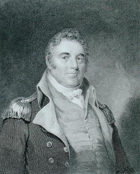 Richard Dale (1756-1826), graviert von Richard W. Dodson nach einer Kopie des Originalgemäldes von James Barton Longacre von Joseph (after) Wood
