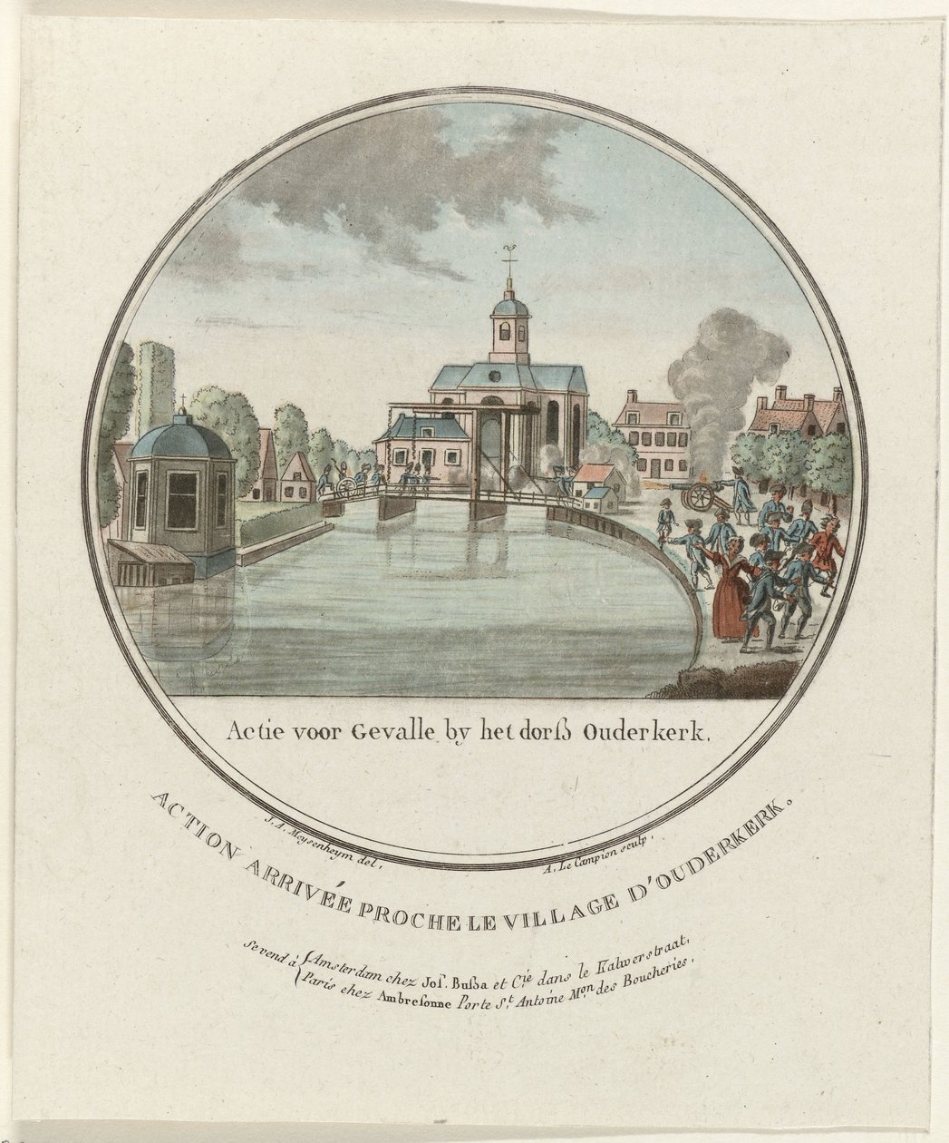 Angriff bei Ouderkerk aan de Amstel, 1787 von Joseph Alexandre Le Campion