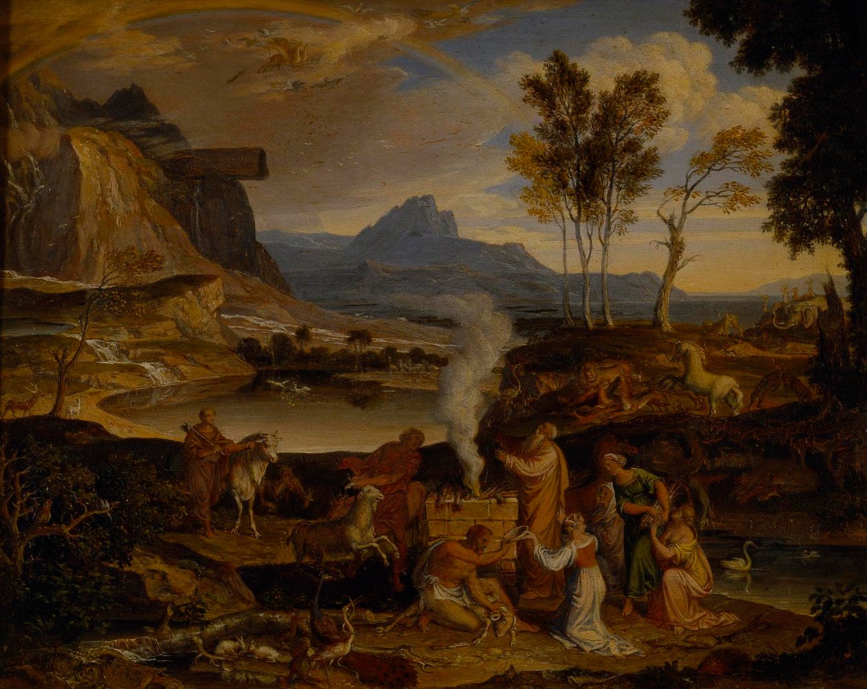 Landschaft mit Noahs Opfer nach der Flut von Joseph Anton Koch