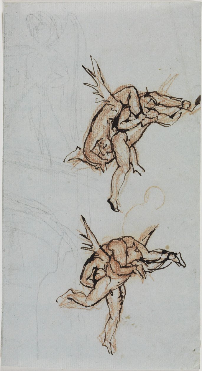 Studie des Ratsherrn von Lucca (Dante Inferno, Canto 21, V 34) von Joseph Anton Koch