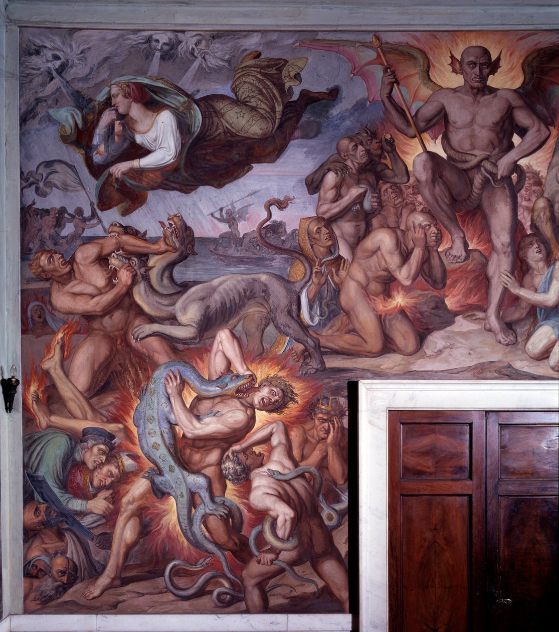 Die Hölle aus Dantes Göttlicher Komödie (Detail) von Joseph Anton Koch